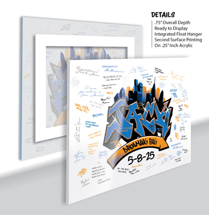 Graffiti City Acrylic Art Sign In Board