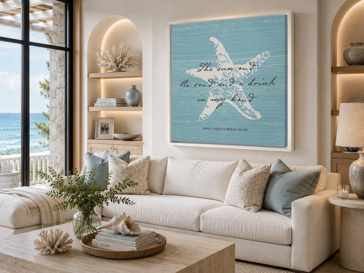 Custom Message Beach Art