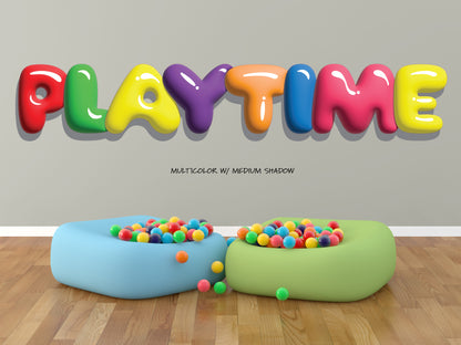 Personalized Bubble Name with 3D Shadow Effect