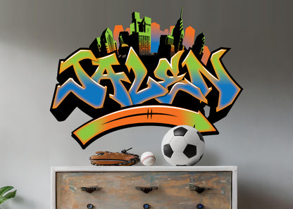 Personalized Graffiti Name City Decal