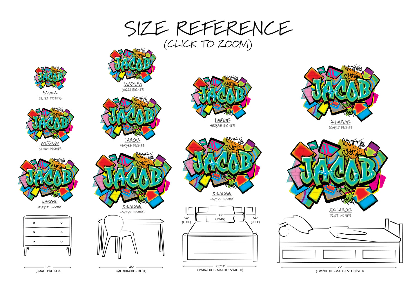 Personalized Vibrant Graffiti Name Wall Decal