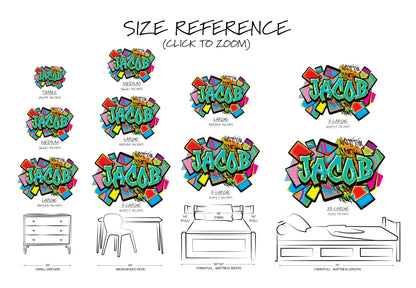 Personalized Vibrant Graffiti Name Wall Decal