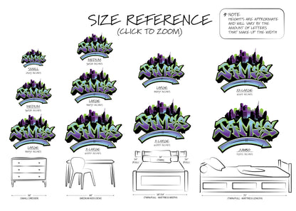 Personalized Graffiti Name City Decal