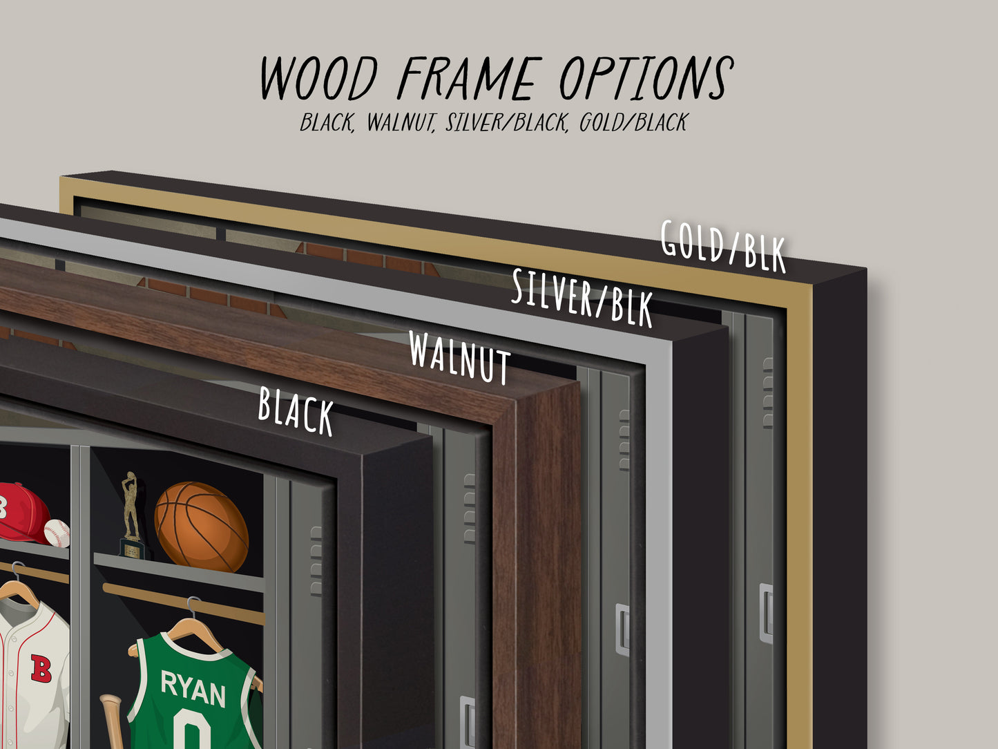 Inspirational Sports Locker Room Canvas