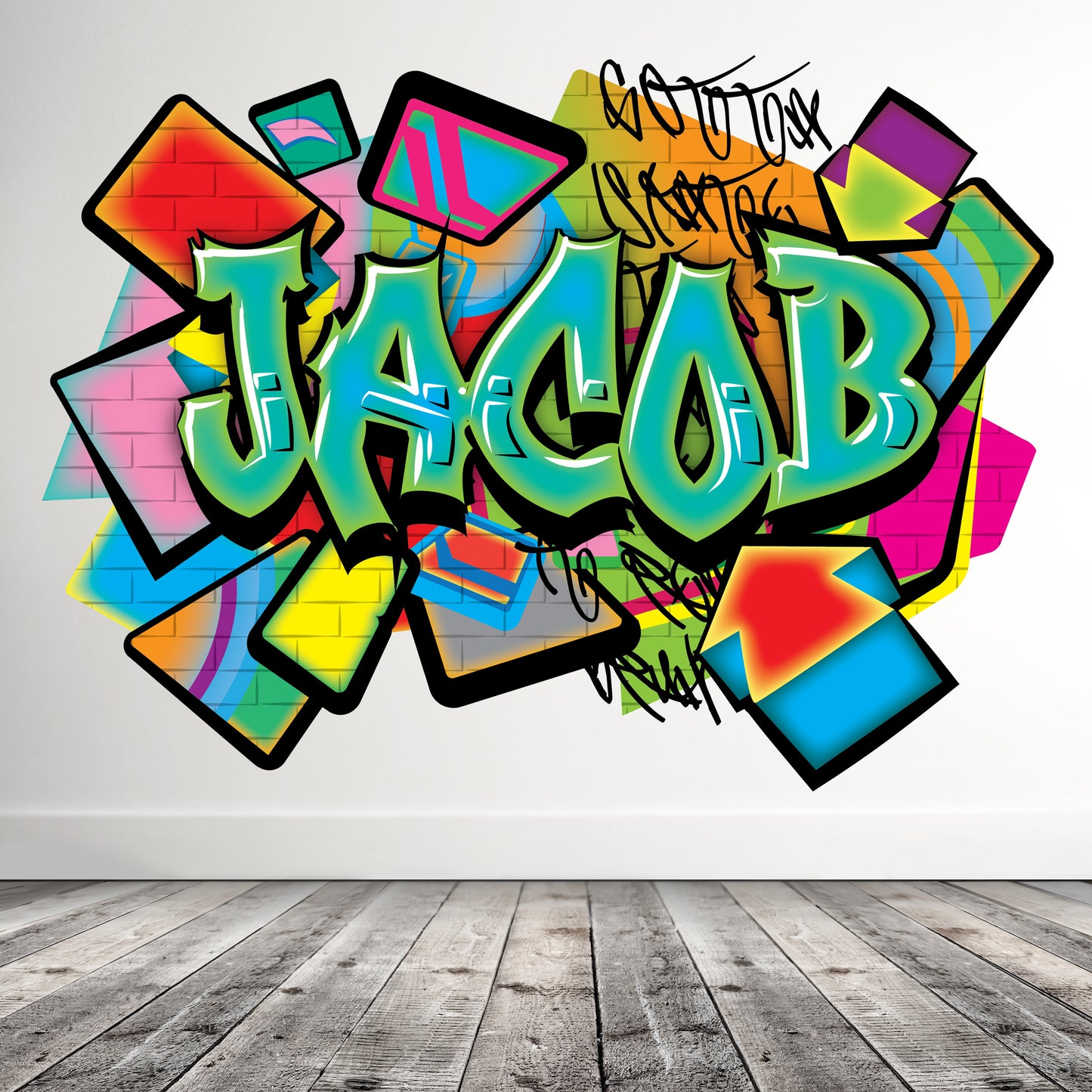 Personalized Vibrant Graffiti Name Wall Decal