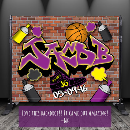 Personalized Graffiti Style Event Banner