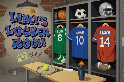 Inspirational Sports Locker Room Canvas