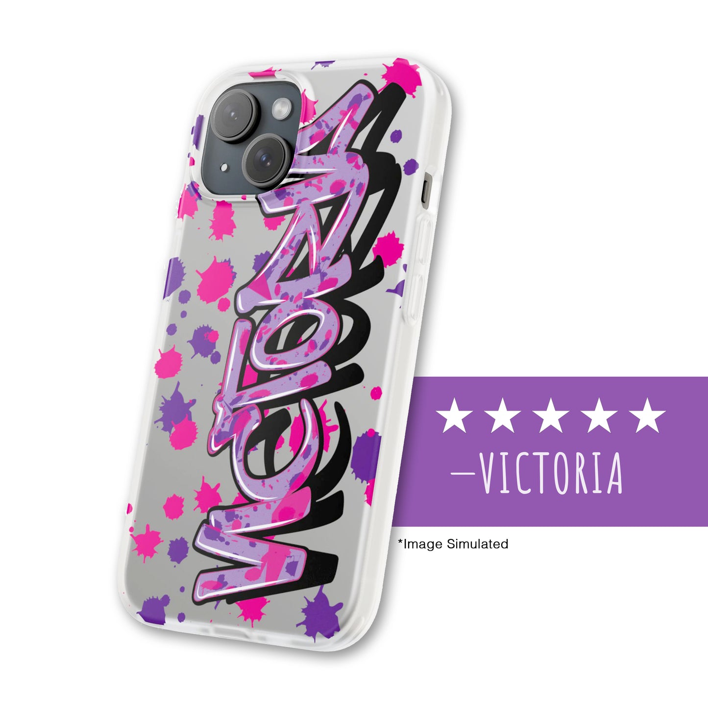 Personalized Graffiti Name Paint Splatter Phone Case