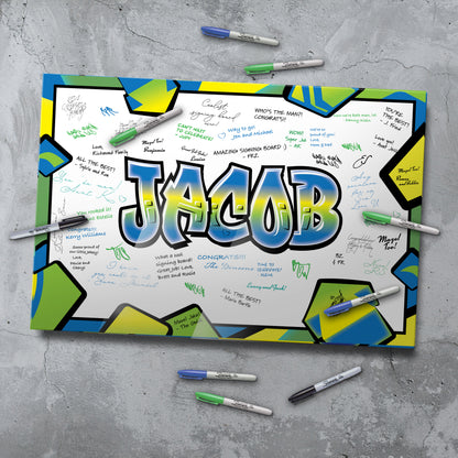 Graffiti Shapes Acrylic Art Sign In