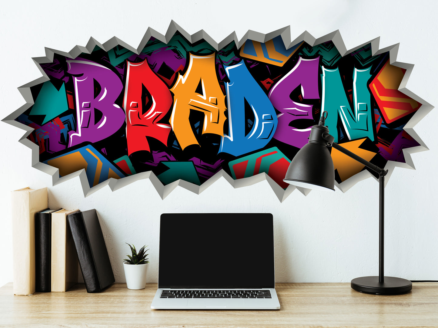 Personalized Colorful Graffiti Name Decal