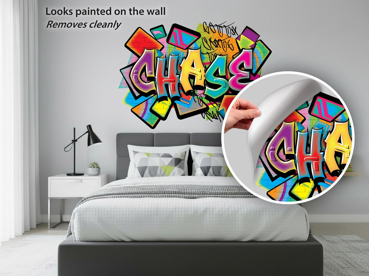 Personalized Vibrant Graffiti Name Wall Decal
