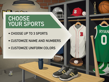 Inspirational Sports Locker Room Canvas