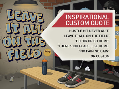 Inspirational Sports Locker Room Canvas