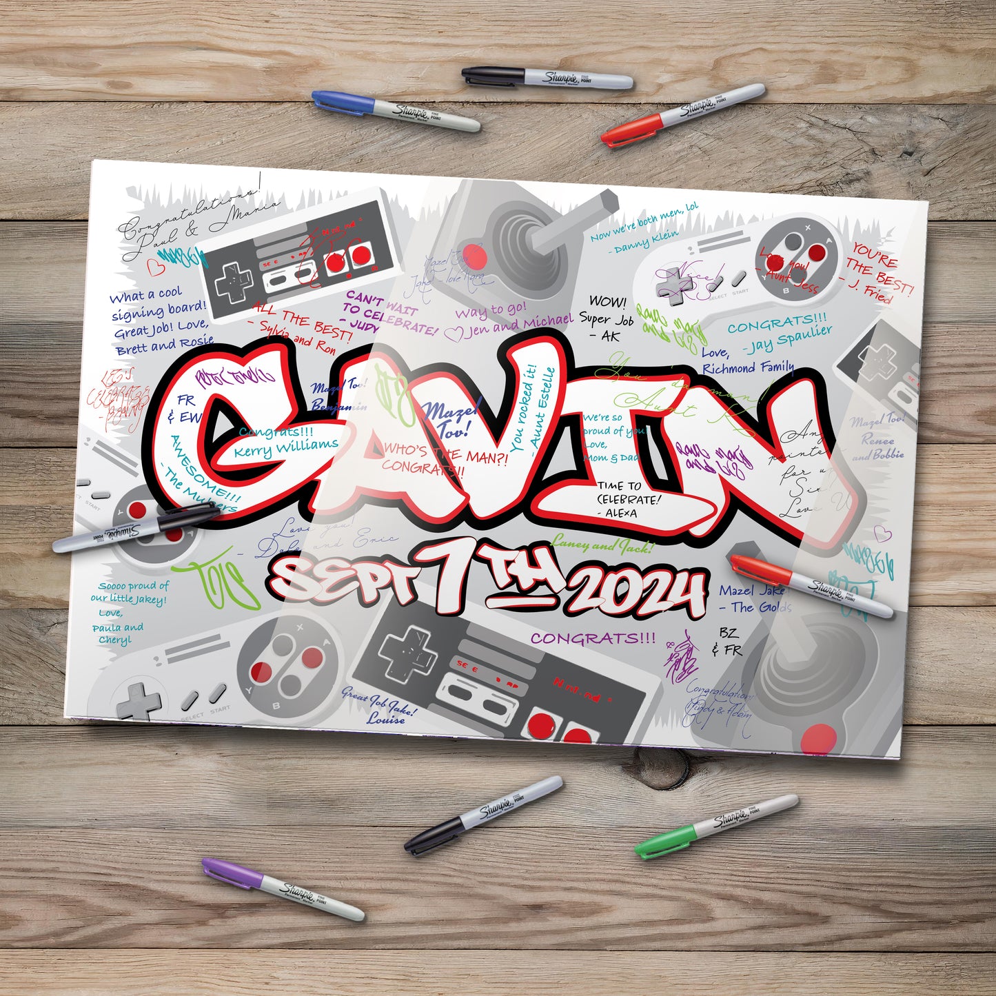 Personalized Classic Gaming Event Sign In Board