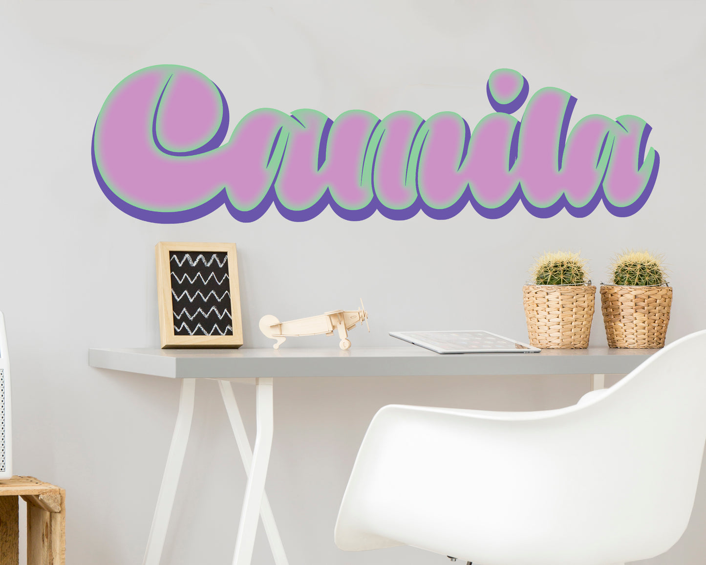 Custom Sweet Name Decal in Soft Flowing Script