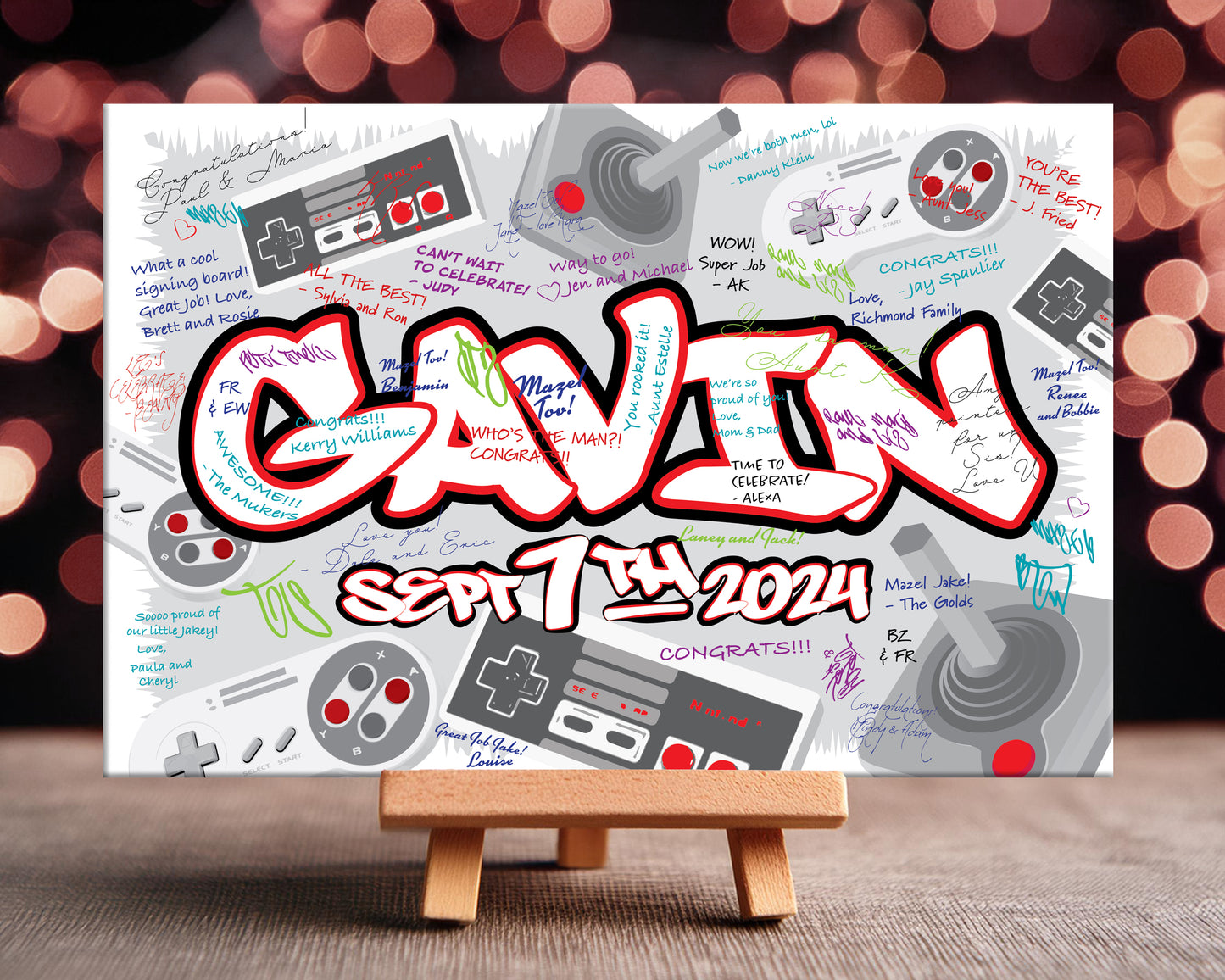 Personalized Classic Gaming Event Sign In Board