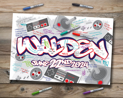 Personalized Classic Gaming Event Sign In Board