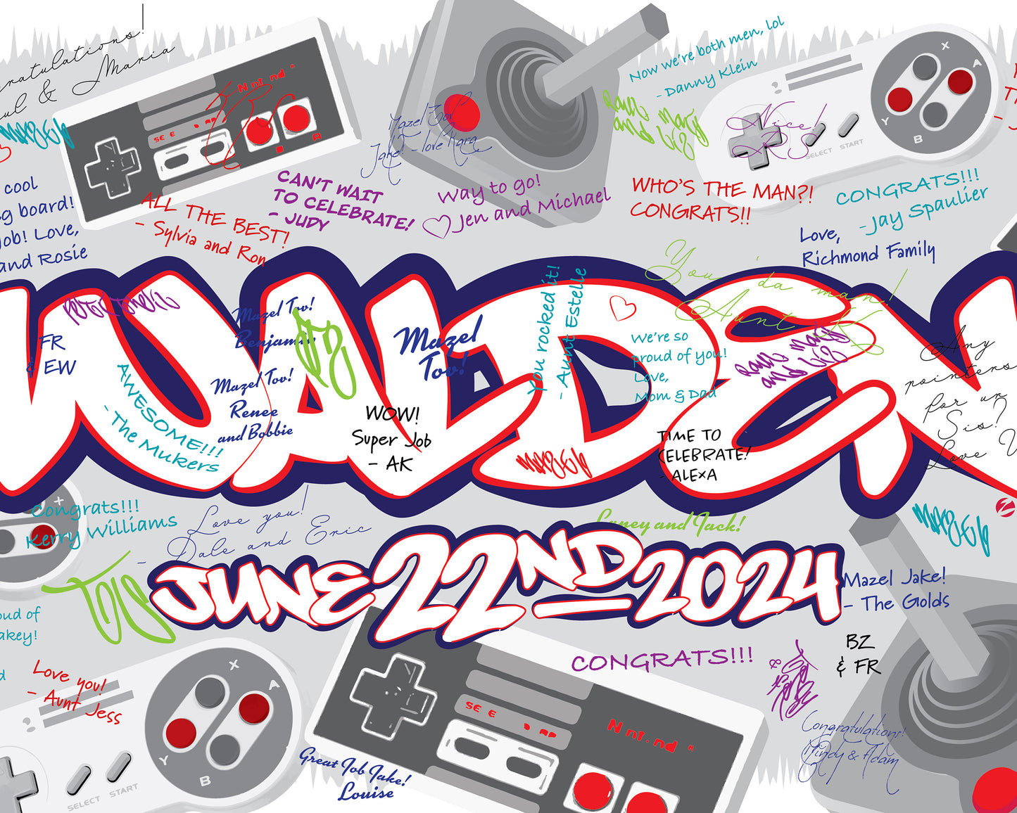 Personalized Classic Gaming Event Sign In Board