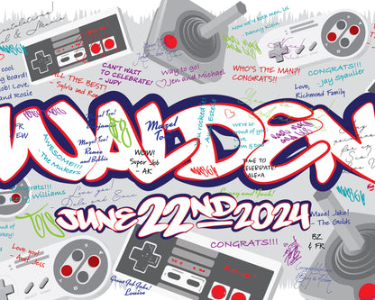 Personalized Classic Gaming Event Sign In Board