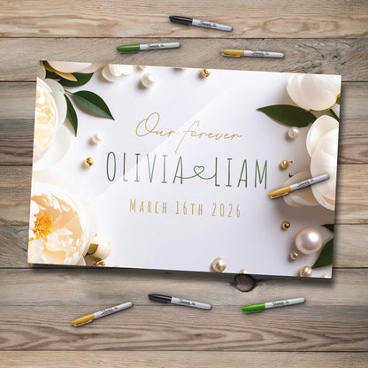 Wedding Floral A Event Sign In Board