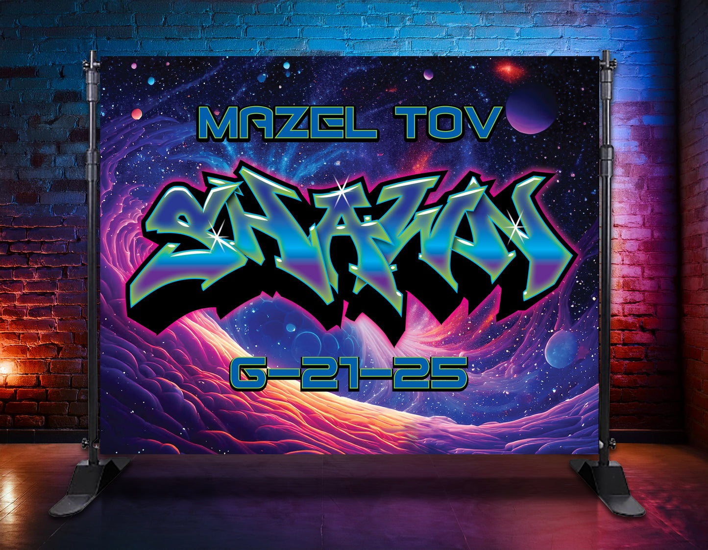 Outer Space Graffiti Style Event Banner