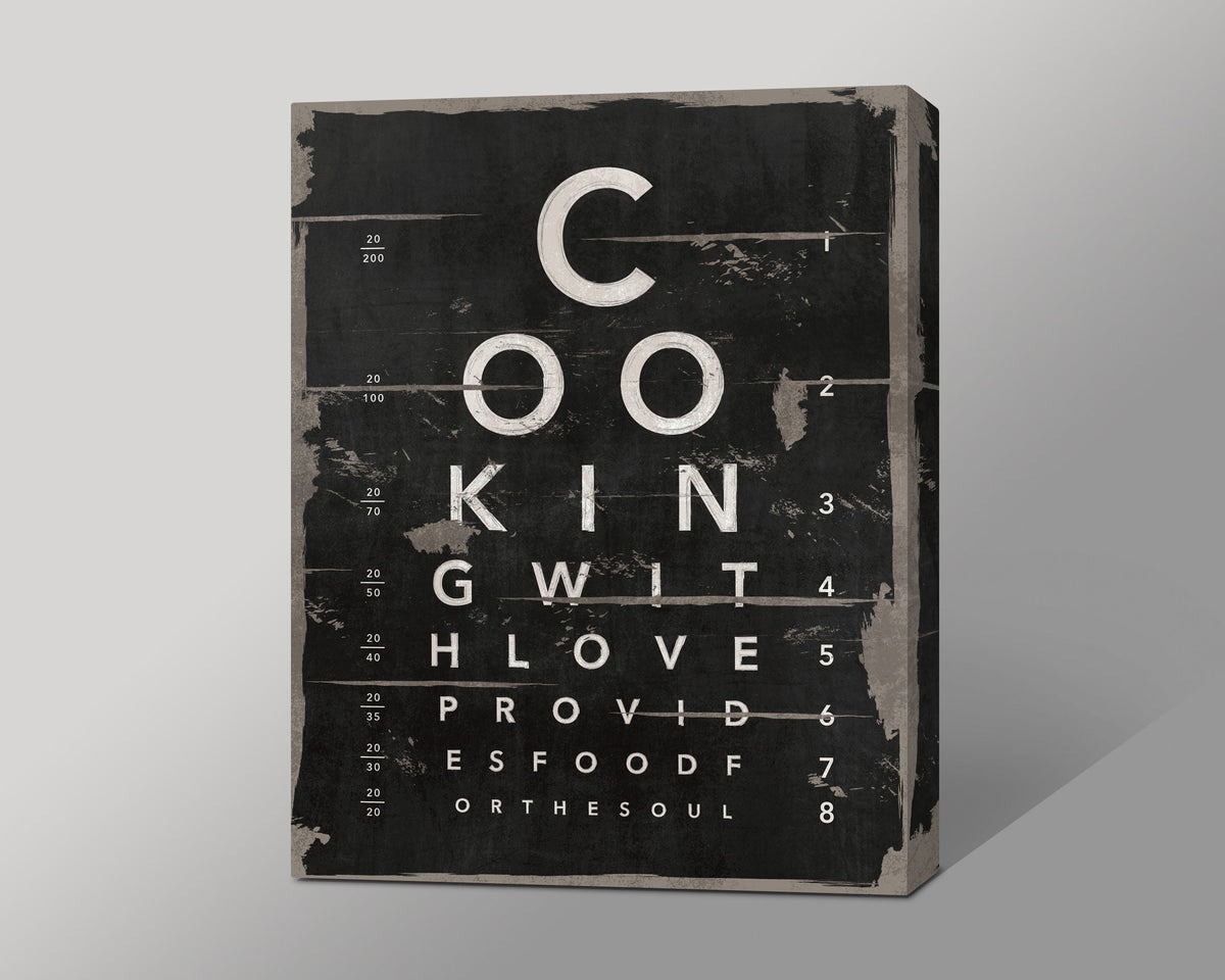 Custom Farmhouse Eye Chart: Personalized Family Name Canvas Art