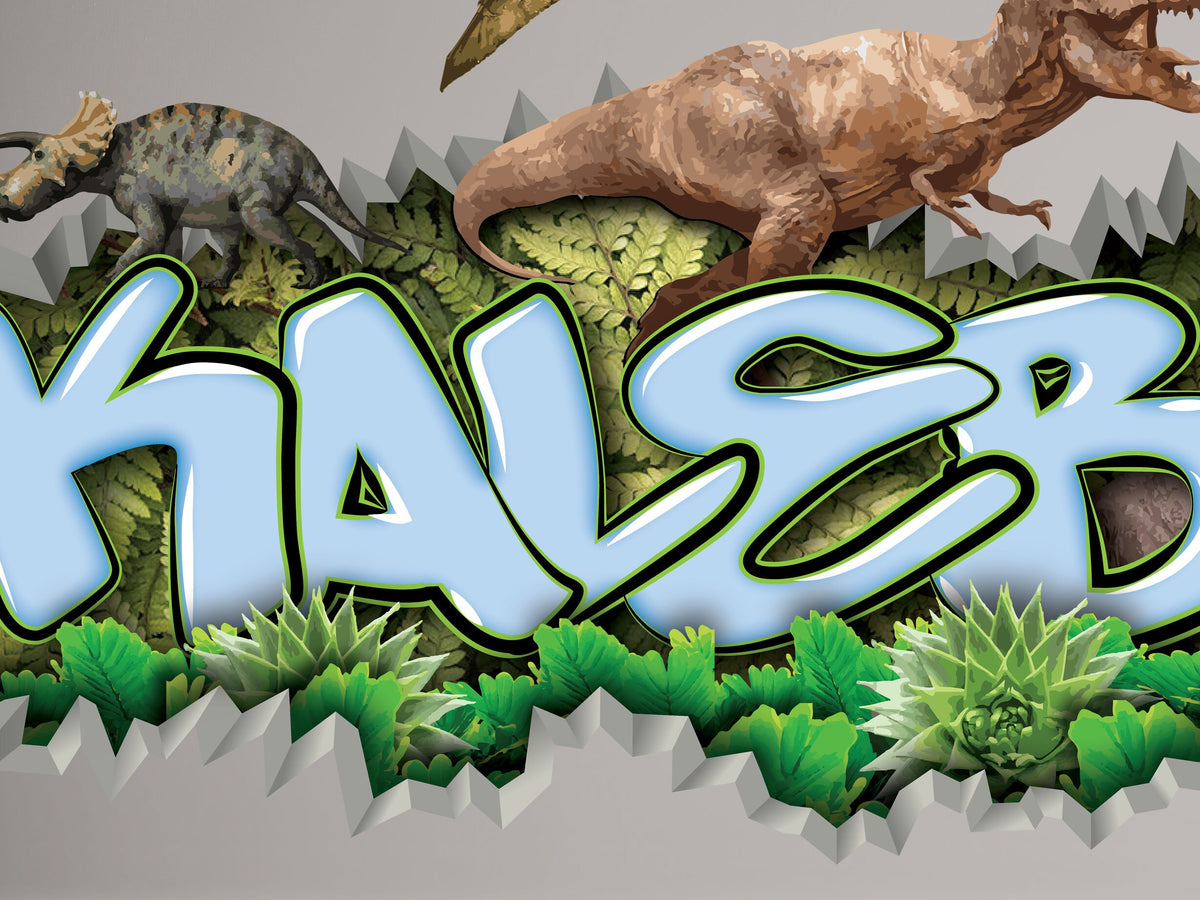 Personalized Dinosaur Name Decal: T-Rex Boys Room Decor