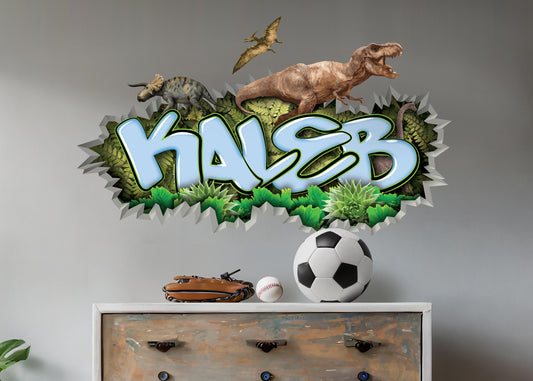 Personalized Dinosaur Name Decal: T-Rex Boys Room Decor