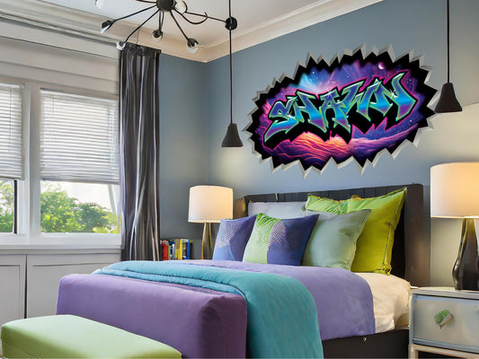 Personalized Outer Space Name Decal For Boys Or Girls