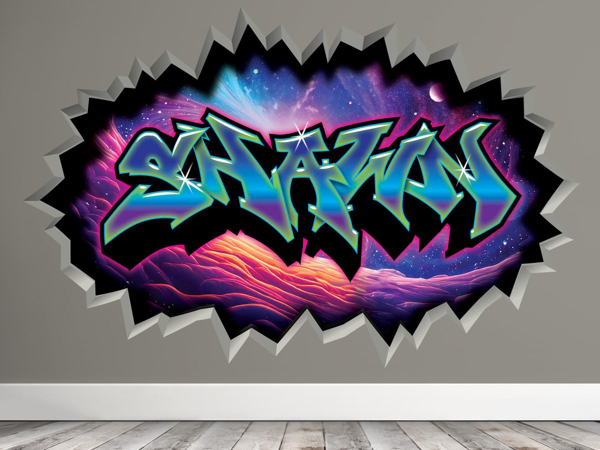 Personalized Outer Space Name Decal For Boys Or Girls