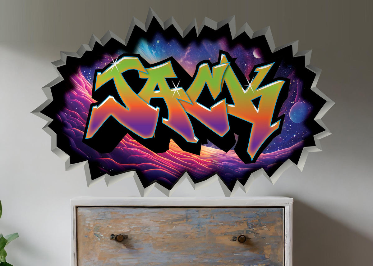Personalized Outer Space Name Decal For Boys Or Girls