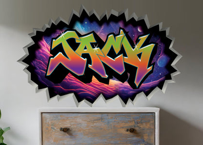 Personalized Outer Space Name Decal For Boys Or Girls