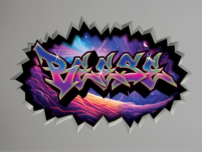 Personalized Outer Space Name Decal For Boys Or Girls