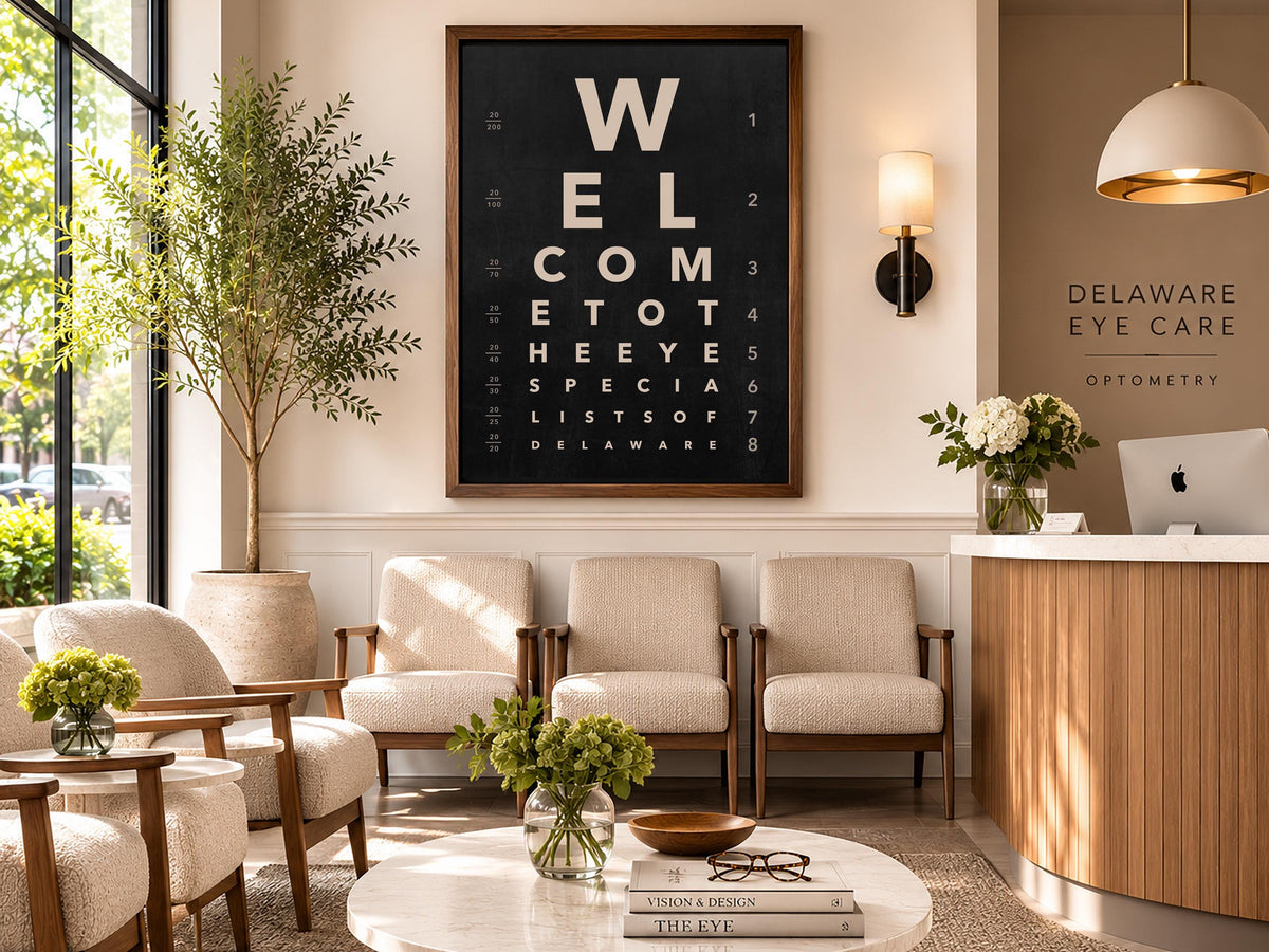 Personalized Eye Chart Wall Art | Custom Family Name Print | Modern Typography Decor | Framed Family Sign | Housewarming Gift