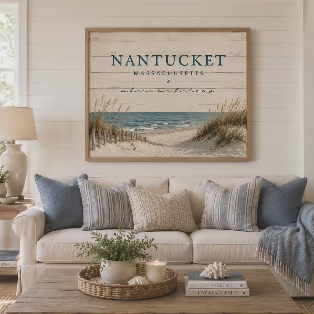 Personalized Beach House Print, Custom Coastal Wall Art, Framed Beach Town Sign, Beach House Decor, Coastal Home Decor, Vacation Home Gift